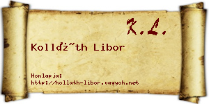 Kolláth Libor névjegykártya